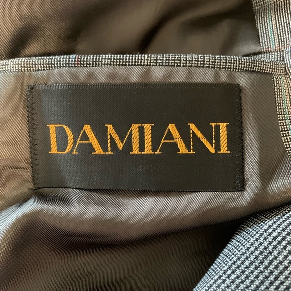 NWT Damiani Blazer Sport Jacket Coat Dark Charcoal Grey Lined Size 46 Long - Picture 5 of 5